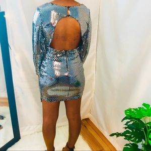 Silver Diso Mirror Party Dress 👗
